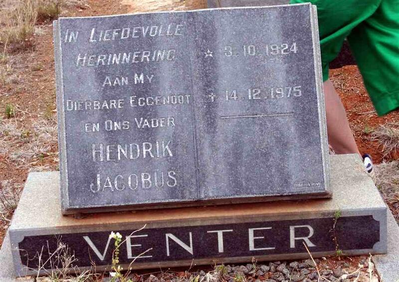 VENTER Hendrik Jacobus 1924-1975