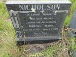NICHOLSON Martha Maria 1907-1983