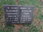 KIRSTEN Alexander Frederick 1921-1994 & Kathleen Thora 1922-2011