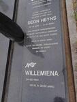 ZYL Deon Heyns, van 1972-2005 & Willemiena 1944-