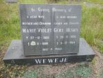 WEWEJE Gert Henry 1920-1984 & Marie Violet 1922-1998