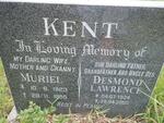 KENT Desmond Lawrence 1924-2005 & Muriel 1923-1995