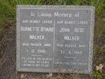 WALKER John Bede -1959 :: WALKER Burnette Byard -2010