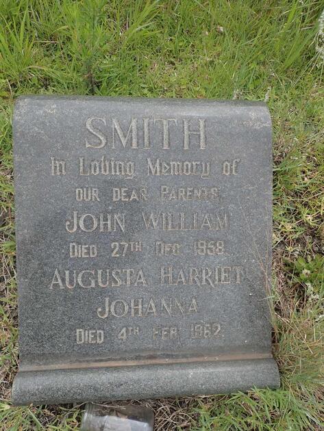 SMITH John William -1958 & Augusta Harriet Johanna -1962