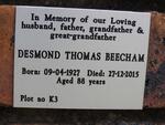 BEECHAM Desmond Thomas 1927-2015