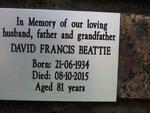 BEATTIE David Francis 1934-2015