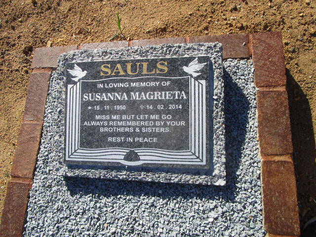 SAULS Susanna Magrieta 1950-2014