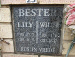 BESTER Willie 1929-2011 & Lily 1928-2009