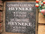 HEYNEKE Jan Christoffel 1945-2017 & Catharina Wilhelmina 1945-2008