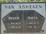 ASWEGEN Hentie, van 1894-1988 & Mieta 1894-1991