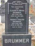 BRUMMER Andries Godlieb 1862-1935 & Elizabeth Maria 1869-1928