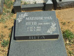 OTTO Magarietha nee BUKES 1921-1987