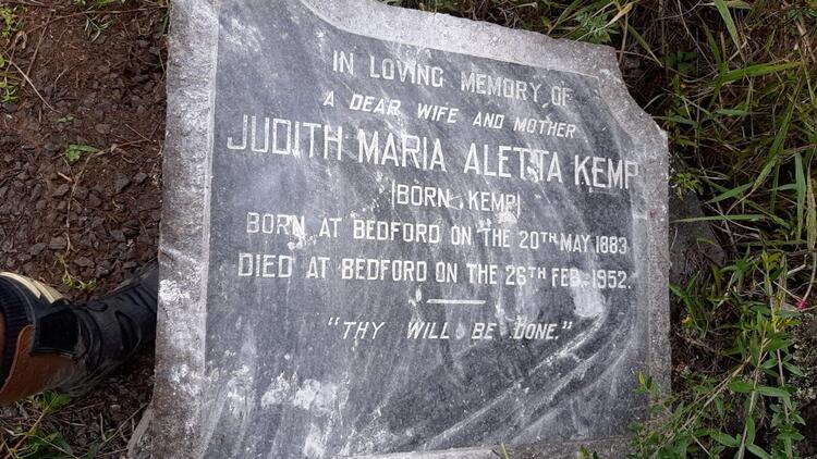 KEMP Judith Maria Aletta nee KEMP 1883-1952