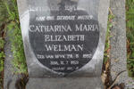 WELMAN Catharina Maria Elizabeth nee VAN WYK 1882-1959
