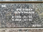 SNYMAN Petro 1955-2018