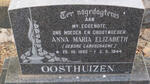 OOSTHUIZEN Anna Maria Elizabeth nee LABUSCHAGNE 1900-1944