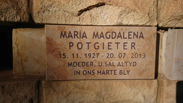 POTGIETER Maria Magdalena 1927-2013