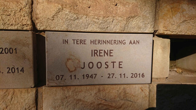 JOOSTE Irene 1947-2016