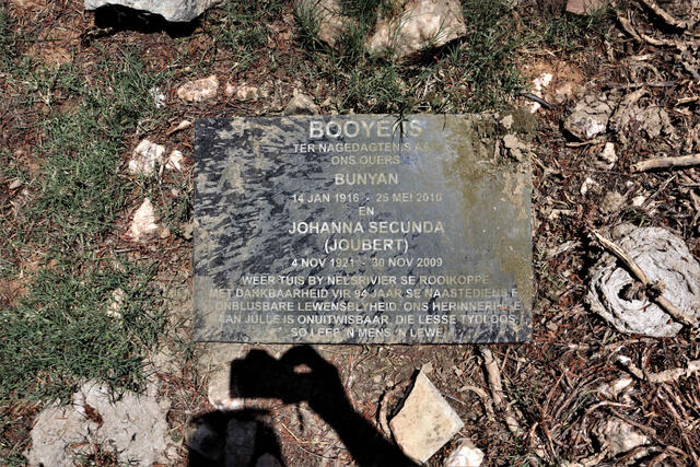 BOOYENS Bunyan 1916-2010 & Johanna Secunda JOUBERT 1921-2009