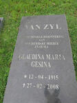 ZYL Glaudina Maria Gesina, van 1915-2008