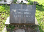 MATTHEWS Johanna Adriana 1946-1975