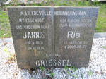 GRIESSEL Jannie 1926-1974 & Ria 1927-2006