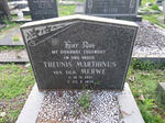 MERWE Theunis Marthinus, van der 1921-1974