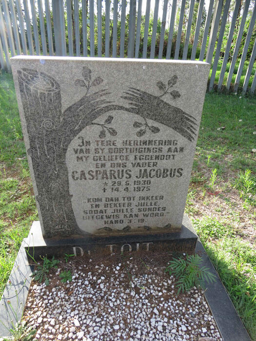 TOIT Casparus Jacobus, du 1930-1975