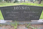 JONSON John Watson 1910-1975 & Maria Catharina 1912-1998
