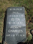 MYBURGH Joseph Charles 1931-2014 :: MYBURGH Eliza 1932-2005 :: MYBURGH Paul 1954-1955