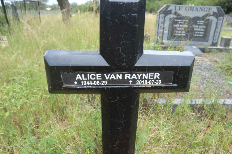RAYNER Alice, van 1944-2018