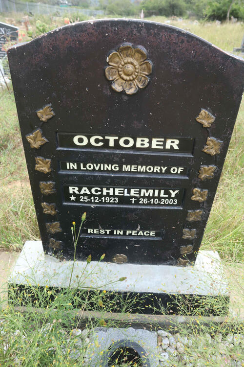 OCTOBER Rachelemily 1923-2003
