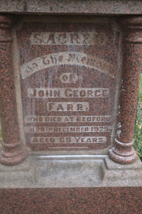 FARR John George -1925