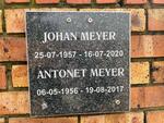 MEYER Johan 1957-2020 & Antonet 1956-2017