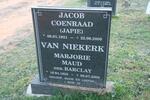 NIEKERK Jacob Coenraad, van 1921-2009 & Marjorie Maud BARCLAY 1925-2008