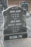 RUDOLPH Johan Jacob 1913-1996 & Judith Maria Aletta 1922-2011