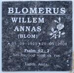 BLOMERUS Willem Annas 1925-2008