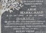 MARKGRAAF Arie 1942-2008
