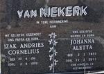 NIEKERK Izak Andries Cornelius, van 1911-1999 & Johanna Aletta  1922-2017