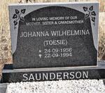SAUNDERSON Johanna Wilhelmina 1956-1994