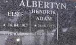 ALBERTYN Hendrik Adam 1922-2020 & Elsie 1917-1996