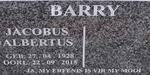 BARRY Jacobus Albertus 1928-2015