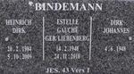BINDEMANN Dirk Johannes 1948- & Estelle Gauche LIEBENBERG 1948-2018