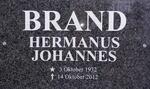 BRAND Hermanus Johannes 1932-2012