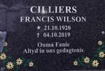 CILLIERS Francis Wilson 1920-2019