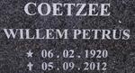 COETZEE Willem Petrus 1920-2012