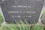DURAND Lourens C.J. 1873-1924