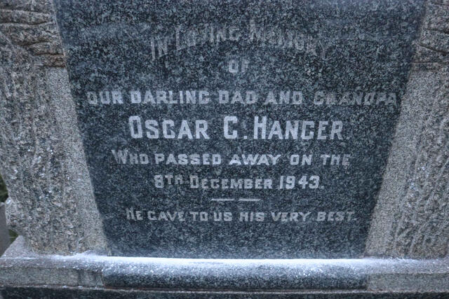 HANGER Oscar G. -1943