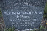 MCBRIDE William Alexander Elton 1881-1942