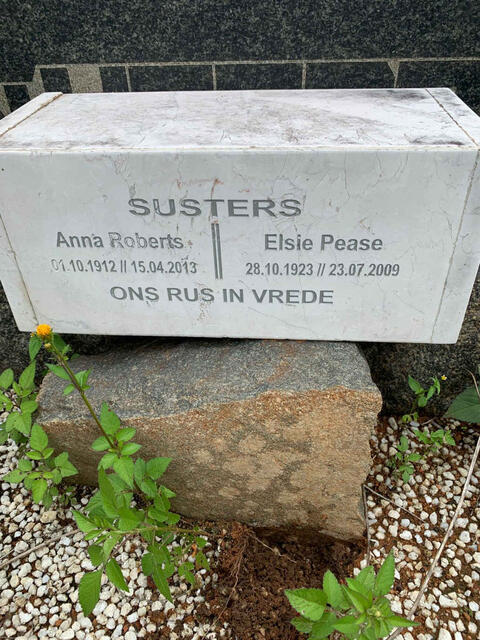 ROBERTS Anna 1912-2013 :: PEASE Elsie 1923-2009